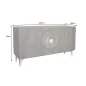 Invicta Komoda GOLDEN SUNSET czarne złoto z drewna mango 3D 140 x 75 x 38cm / 46658