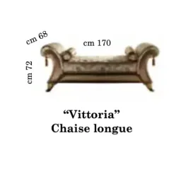 FANTASIA Włoski szezlong VITTORIA kat "E" 170 x 72 x 68cm / ArredoClassic