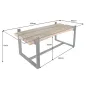 Invicta Stół do jadalni BARRACUDA teak ze szklanym blatem 220cm  / 43342