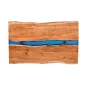 Invicta Stół do jadalni COAST akacja niebieski pasek epoksydowy 160cm / 45831