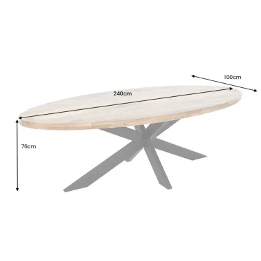 Invicta GALAXIE Oval Stół do jadalni mango 240cm / 45771