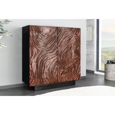 Invicta FLUID Komoda akacja ciemny orzech 3D 100 x 110 x 38cm / 45601