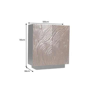 Invicta FLUID Komoda akacja ciemny orzech 3D 100 x 110 x 38cm / 45601