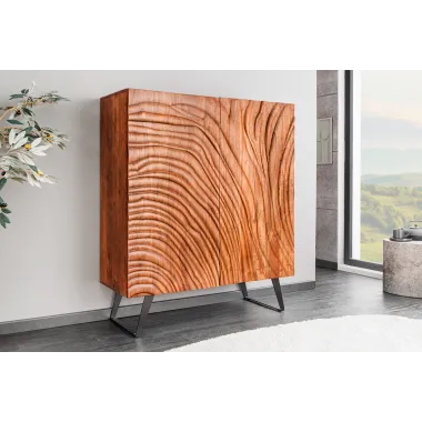 Invicta FLUID Komoda akacja brązowa 3D 100 x 120 x 38cm / 45595