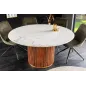 Invicta Stół do jadalni GATSBY mango marmur biały Ø 140cm / 45830