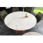 Invicta Stół do jadalni GATSBY mango marmur biały Ø 140cm / 45830