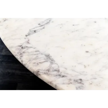 Invicta Stół do jadalni GATSBY mango marmur biały Ø 140cm / 45830