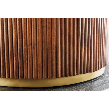 Invicta Stół do jadalni GATSBY mango marmur biały Ø 140cm / 45830