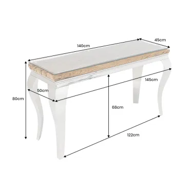 Invicta Konsola Modern Barock BARRACUDA teak 145 x 80 x 45cm / 44364