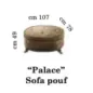 FANTASIA Włoska pufa PALACE kat. "B" 107 x 49 x 78cm / ArredoClassic
