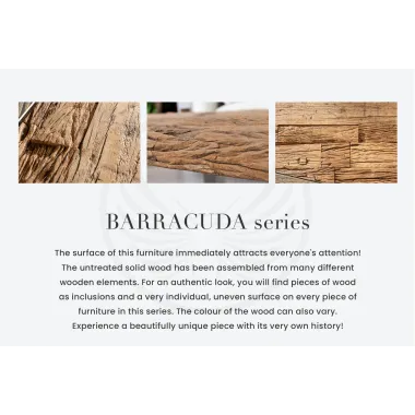 Invicta Stół do jadalni Modern Barock BARRACUDA teak 200 x 80 x 100cm / 44363