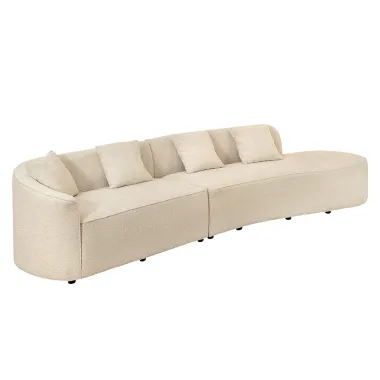 Invicta Sofa ATELIER L 3 osobowa XXL ecru bouclé 340cm / 46548
