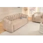 Invicta Sofa tapicerowana BABYLON 3 osobowa beżowy aksamit 200cm / 44511