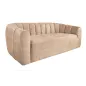 Invicta Sofa tapicerowana BABYLON 3 osobowa beżowy aksamit 200cm / 44511
