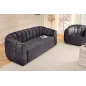 Invicta Sofa tapicerowana BABYLON 3 osobowa antracytowy aksamit 200cm / 44510