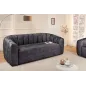Invicta Sofa tapicerowana BABYLON 3 osobowa antracytowy aksamit 200cm / 44510