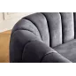 Invicta Sofa tapicerowana BABYLON 3 osobowa antracytowy aksamit 200cm / 44510