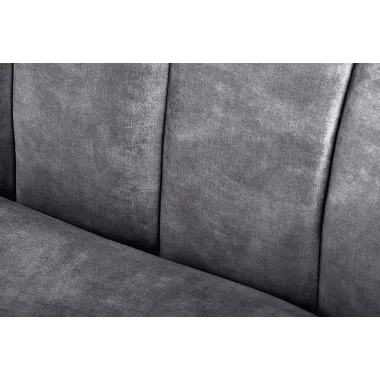 Invicta Sofa tapicerowana BABYLON 3 osobowa antracytowy aksamit 200cm / 44510