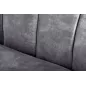 Invicta Sofa tapicerowana BABYLON 3 osobowa antracytowy aksamit 200cm / 44510