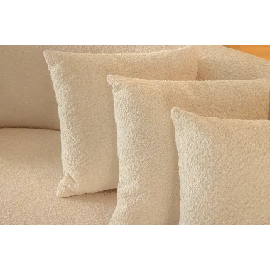 Invicta Sofa ATELIER L 3 osobowa beżowe bouclé 230cm / 46546