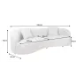 Invicta Sofa ATELIER L 3 osobowa beżowe bouclé 230cm / 46546