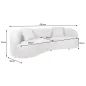 Invicta Sofa ATELIER L 3 osobowa szare bouclé 230cm / 46545