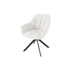 Invicta Fotel obrotowy Papillon biały Bouclé 180°/ 44591