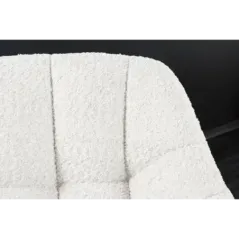 Invicta Fotel obrotowy Papillon biały Bouclé 180°/ 44591
