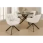 Invicta Fotel obrotowy Papillon biały Bouclé 180°/ 44591 Invicta Fotel obrotowy Papillon biały Bouclé 180°/ 44591