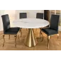 Invicta Stół okrągły ELEGANCIA blat optyka marmuru Ø 130cm / 45898