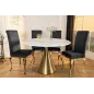Invicta Stół okrągły ELEGANCIA blat optyka marmuru Ø 130cm / 45898