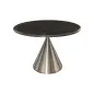 Invicta Stół okrągły ELEGANCIA czarny blat optyka marmuru Ø 130cm / 45899