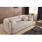 Invicta Sofa tapicerowana ART DECO 3 osobowa beżowe bouclé 200cm / 44509