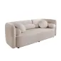 Invicta Sofa tapicerowana ART DECO 3 osobowa beżowe bouclé 200cm / 44509