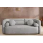Invicta Sofa tapicerowana ART DECO 3 osobowa szare bouclé 200cm / 44508
