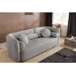 Invicta Sofa tapicerowana ART DECO 3 osobowa szare bouclé 200cm / 44508