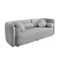 Invicta Sofa tapicerowana ART DECO 3 osobowa szare bouclé 200cm / 44508