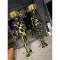 Lampa podłogowa LADY GOLD & BLACK logo z abażurem 180cm