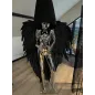 Lampa podłogowa LADY ANGEL SILVER & BLACK z abażurem 180cm