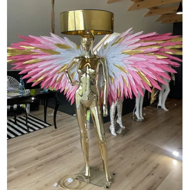 Lampa podłogowa LADY ANGEL BLACK & CRAYON 180cm
