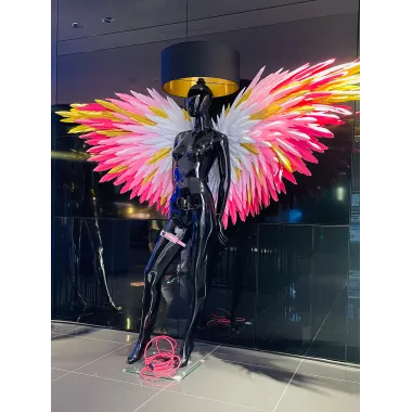 Lampa podłogowa LADY ANGEL BLACK & CRAYON 180cm