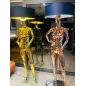 Lampa podłogowa LADY WOMAN GLOD & GREEN z abażurem 180cm
