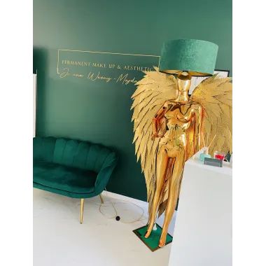 Lampa podłogowa LADY ANGEL GOLD & GREEN 180cm
