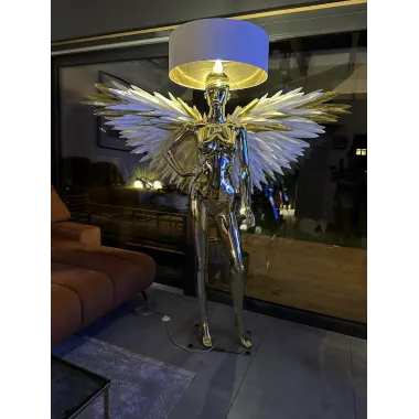 Lampa podłogowa LADY ANGEL GOLD & WHITE 180cm