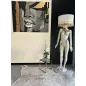 Lampa podłogowa LADY BIKINI WHITE & GOLD z abażurem 180cm