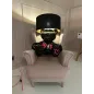 Lampa stołowa BEAR BLACK PINK z abażurem 75cm