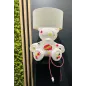 Lampa stołowa BEAR WHITE PINK z abażurem 75cm