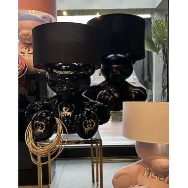 Lampa stołowa BEAR BLACK LOGO z abażurem 75cm