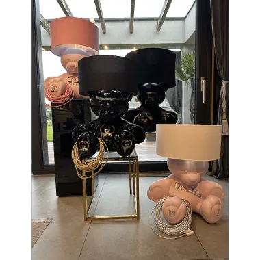 Lampa stołowa BEAR PINK LOGO z abażurem 75cm