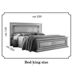 LEONARDO Włoskie łóżko King Size z ozdobnikami 180/200 x 200cm / Arredoclassic